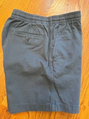 J. Crew Slate Blue Elastic Waist Shorts drawstring, men’s medium 100% cotton